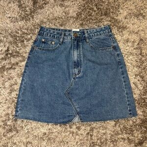 Princess Polly Blue Mini Pencil Skirt with Slit